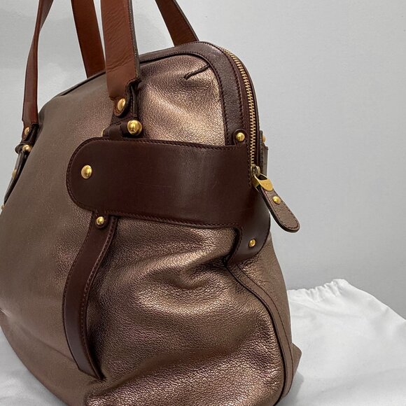 Salvatore Ferragamo Metallic Leather Shoulder Bag - Picture 4 of 8